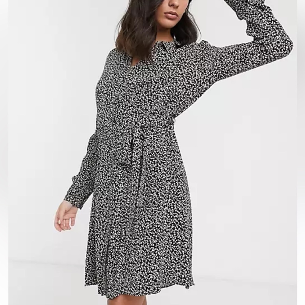 Whistles NWT Autumn Ditsy Floral Viscose Long Sleeve Collar Shirt Dress NO BELT - Picture 5 of 17